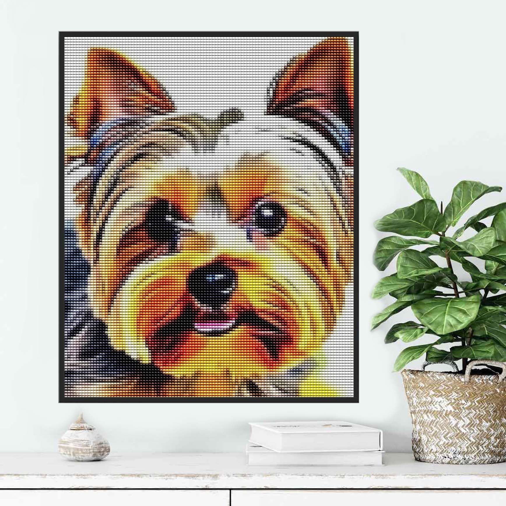 5D Diamond Painting Complet Chien, Broderie Peinture Diamant