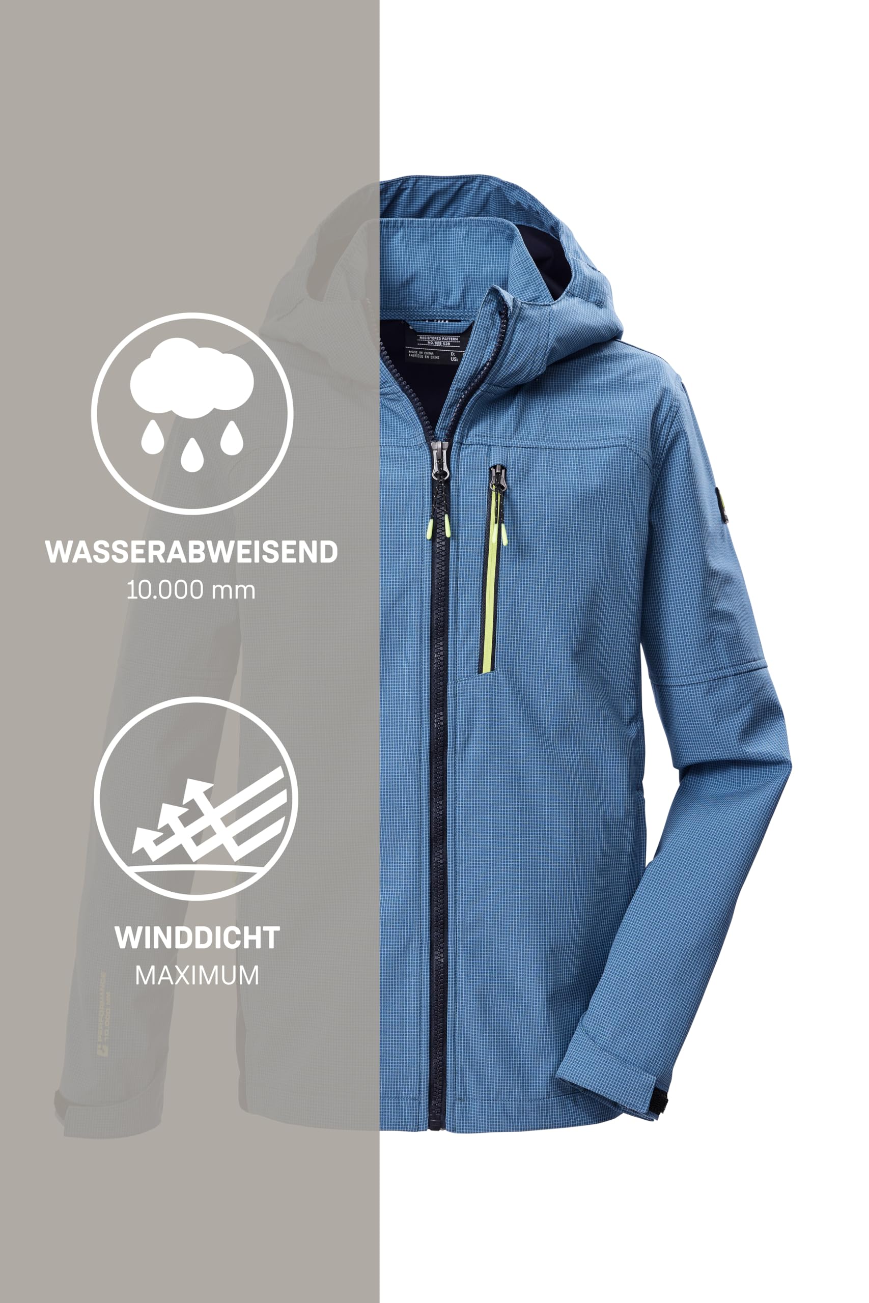Killtec Kos 143 Bys Sftshll Jckt Giacca softshell/giacca outdoor con cappuccio Bambini e ragazzi