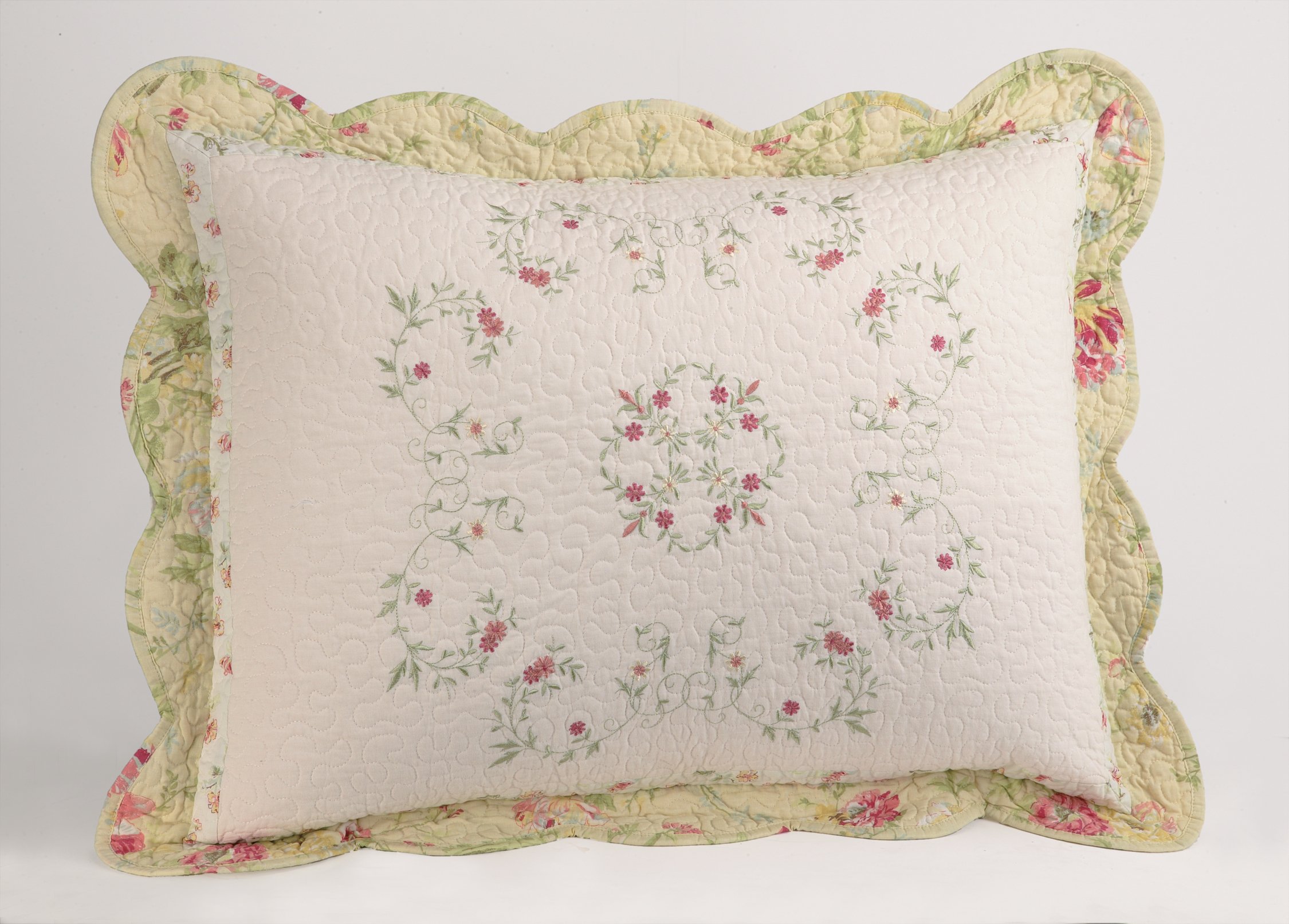 Mary Jane's Home Prairie Bloom Pillow Sham - Lightweight Breathable All Season Bedding, Standard Sham