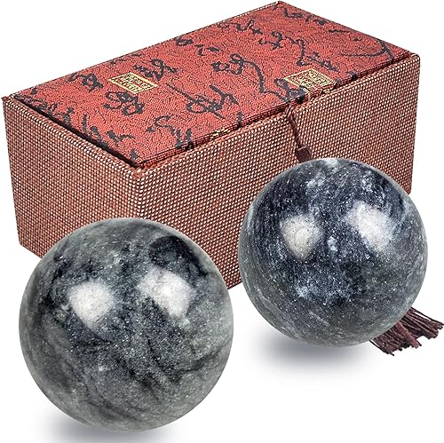 Vista 7 de fengshuisale Feng Shui Bolas de salud chinas (azul con fénix y dragón) 3.8cm/1.5" Pulsera de cuerda roja