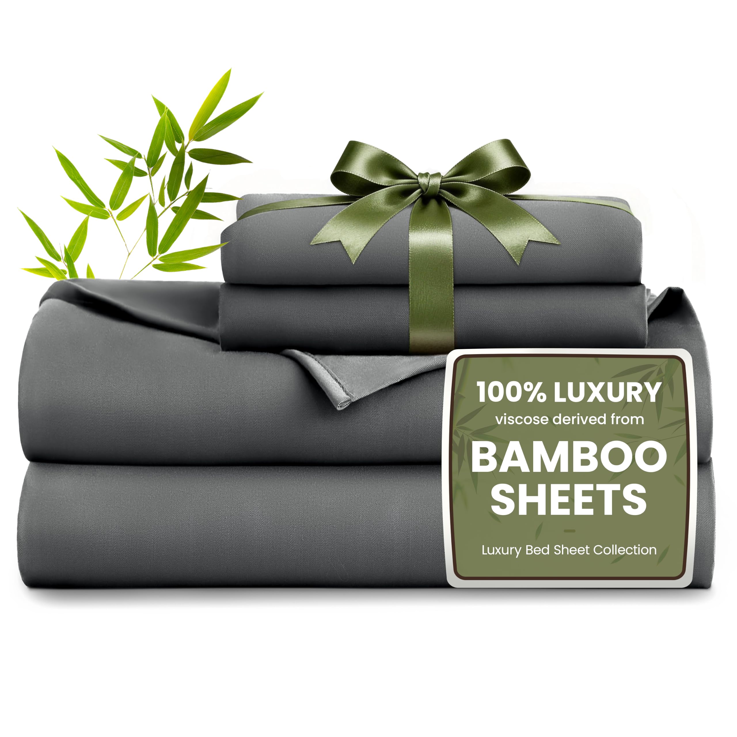 Love's cabin 100% Rayon Derived from Bamboo, King Size Sheet Set, 6 Pieces