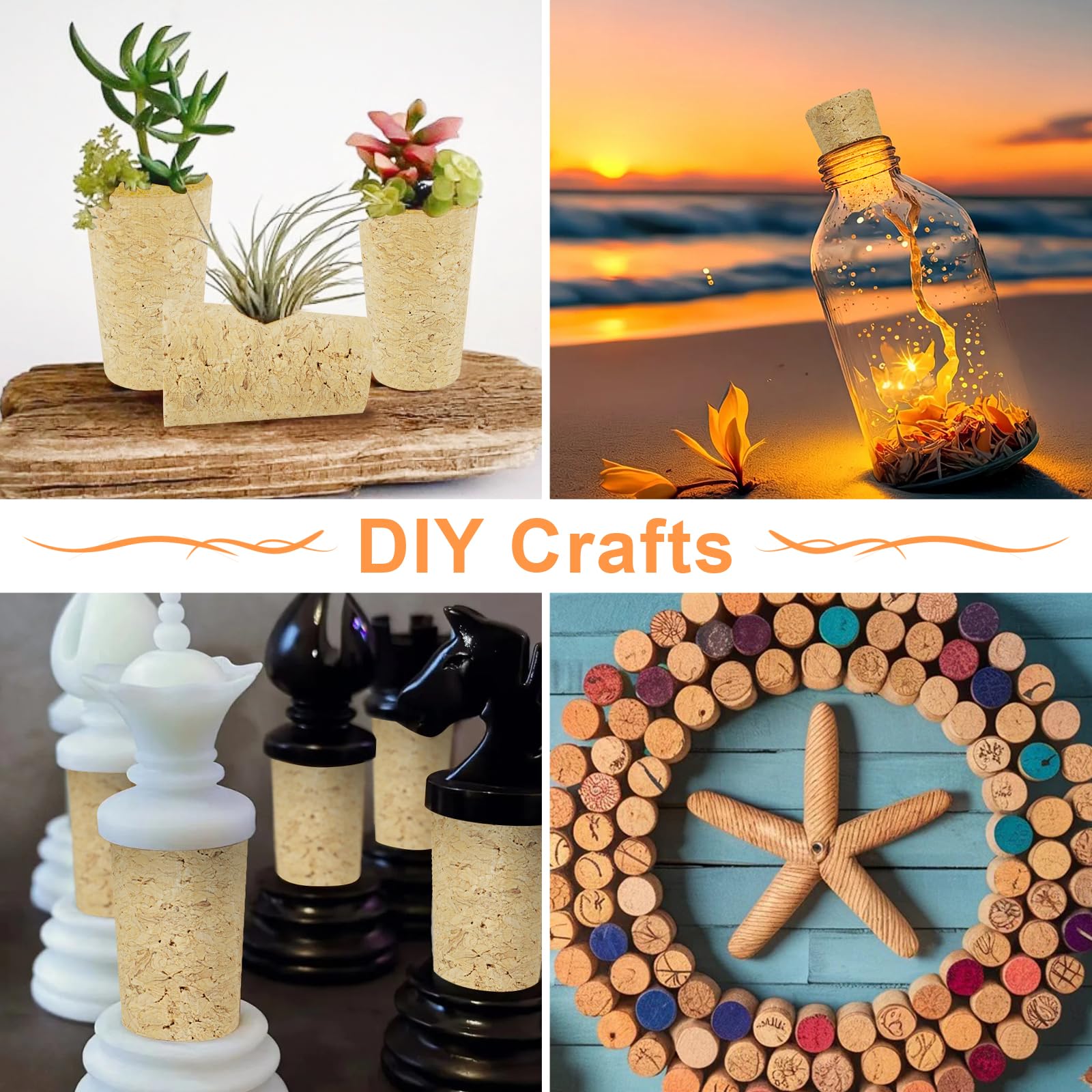50 unidades de corcho para manualidades, botellas de vino, tapones de corcho, botellas de cristal, botellas de vino, corchos de madera, tapón de corcho, adecuado para botellas de vino, botellas de