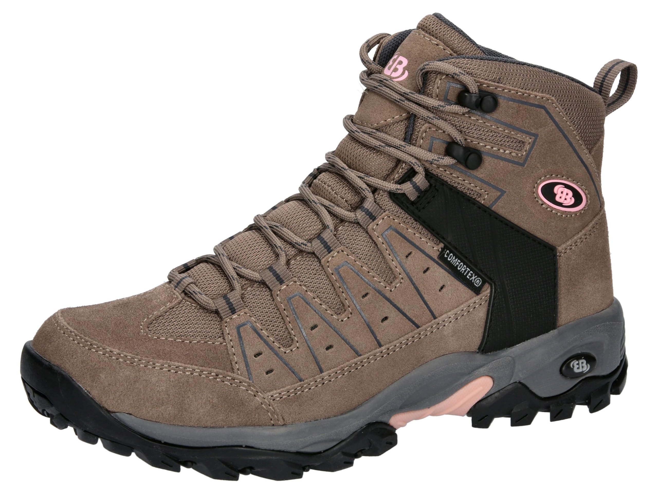 Brütting Women's Mount Pinos High Trekking Boots, Beige/Pink, 38 EU, Beige Pink, 6 UK