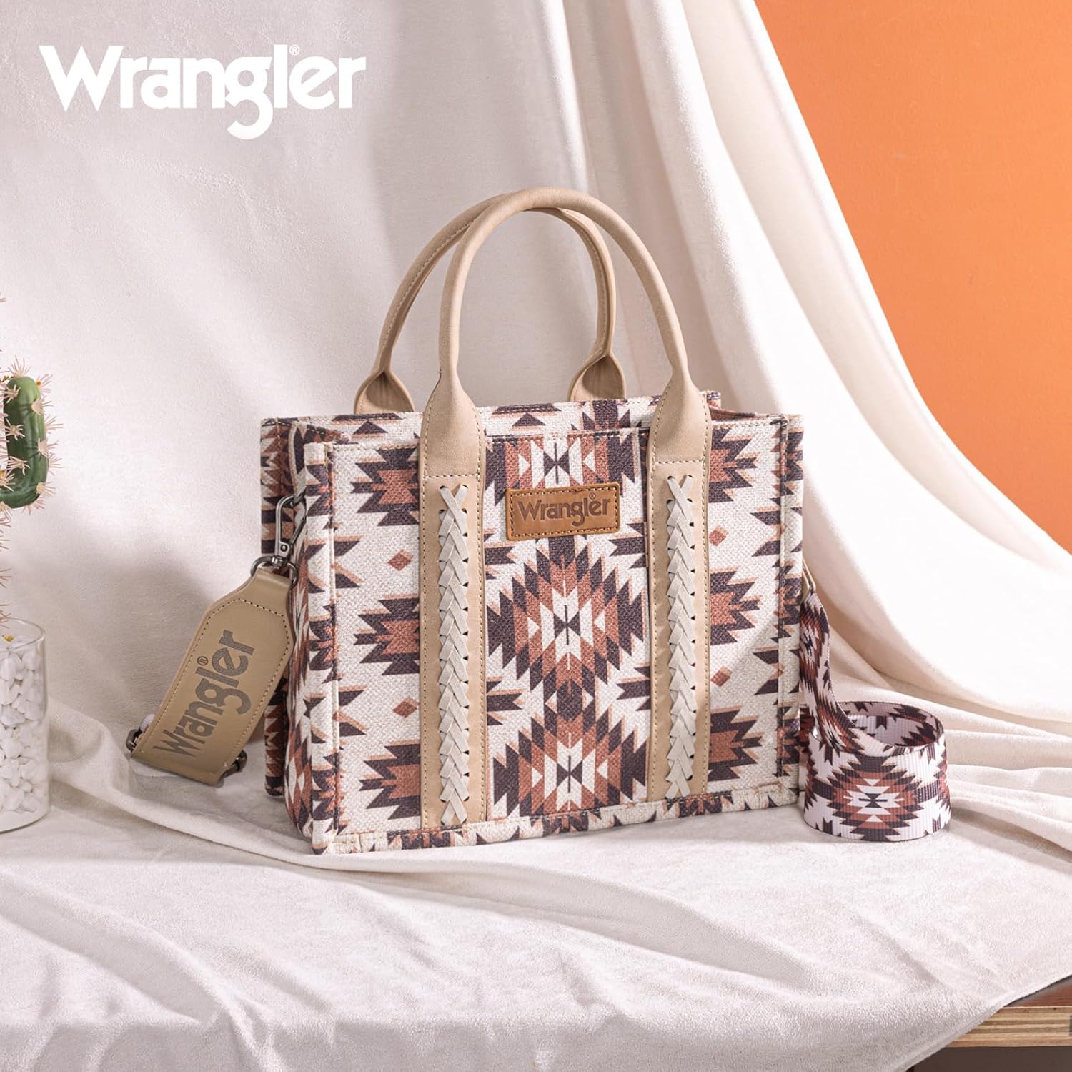 Montana West X Wrangler Tote Bag for Women Boho Aztec Shoulder Purse Top Handle Satchel Handbag