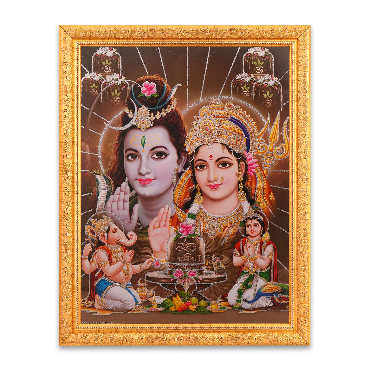 Image Shiv Parivar argenté Zart Art pour créer une ambiance de paix sacrée