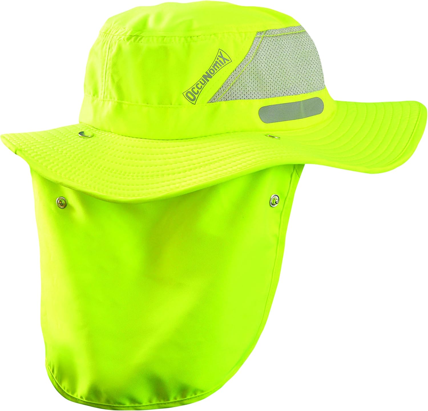 OccuNomix Tuff & Dry Wicking & Cooling Hi Viz Yellow Ranger Hat with Neck Shade