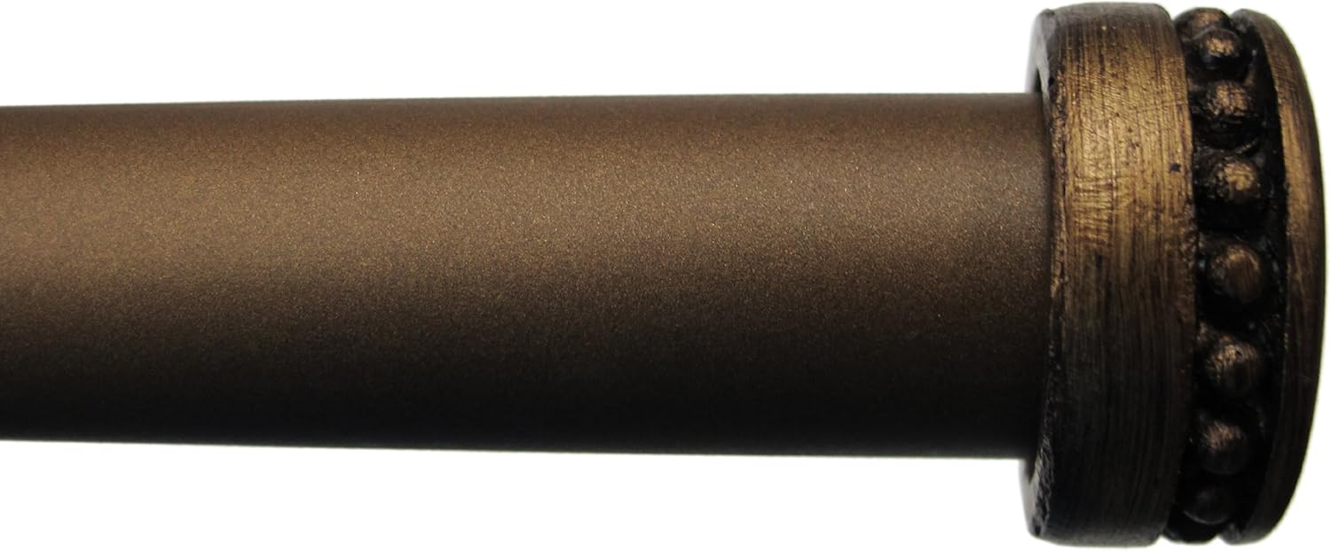 Urbanest Beaded Cap Curtain Drapery Rod Set (Renaissance Gold, 28"-48")