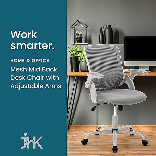 Miniatura 9 de Silla de oficina, sillas de escritorio, silla de escritorio de malla para computadora con ruedas, silla de oficina ergonómica de altura ajustable,