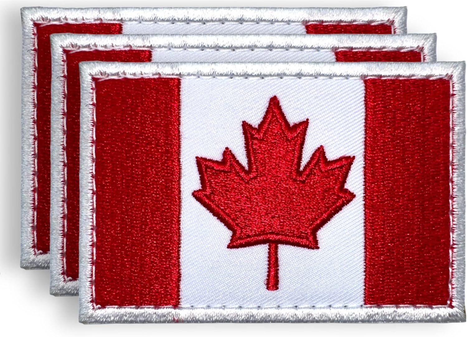 DM 3Pack Canada Flag Embroidery Patches Tactical Canadian