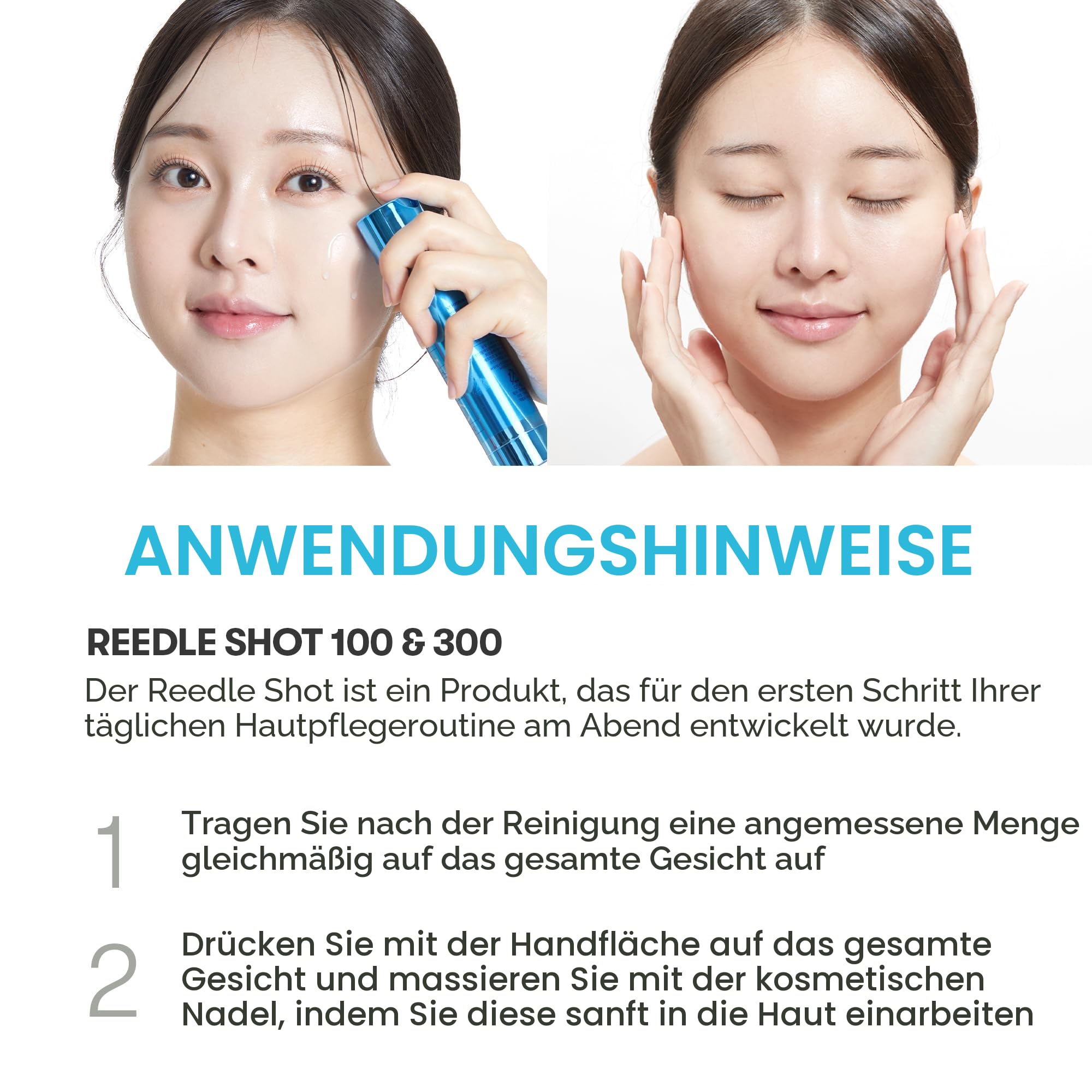 VT COSMETICS Hydrop Reedle Shot 100hL, Hyaluronsäure Mikronadel-Serum, Intensiv Hydratisierendes & Feuchtigkeitsspendendes Exosom, Weiche & Glas-Haut, Koreanischer Hautbooster 1,69 Fl Oz.(50ml)