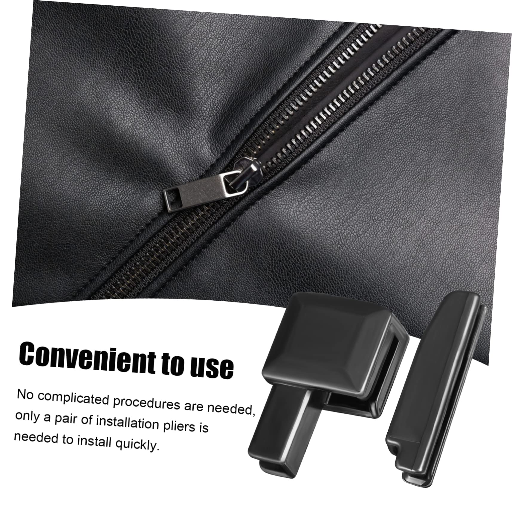 SEWACC 5piezas Kit De Reparación De Cremalleras Accesorios Para Reparar Ropa Chaquetas Jeans Maletas y Mochilas Incluye Paradas y Deslizadores De Metal Fácil Instalación