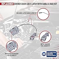 Vista 4 de AA Ignition Pestillo de bloqueo de puerta del conductor de repuesto con kit de cable y varilla – Compatible con vehículos Ford – Bronco, F Super