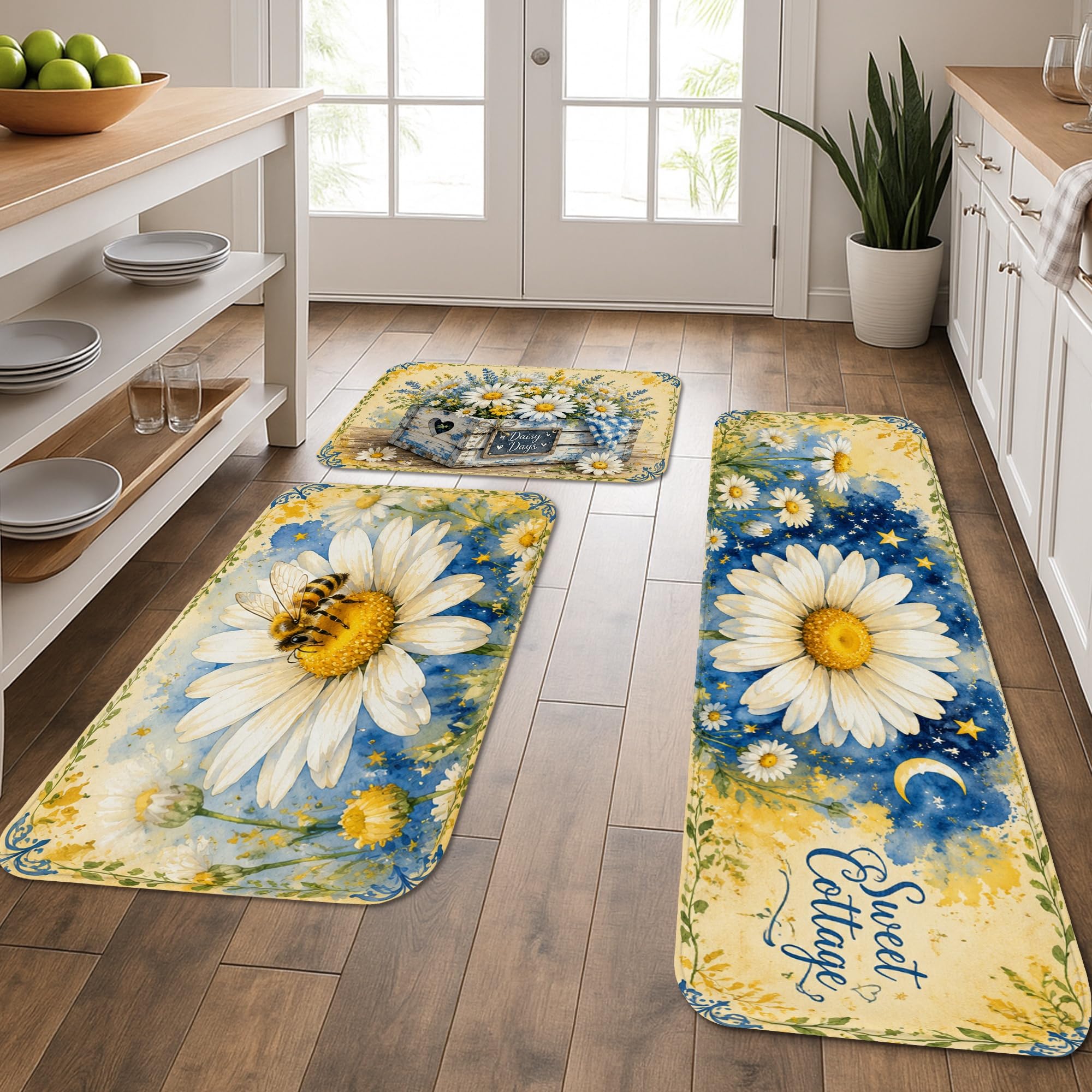 Tapis de cuisine lavable et doux pour soulager les pieds fatigués
