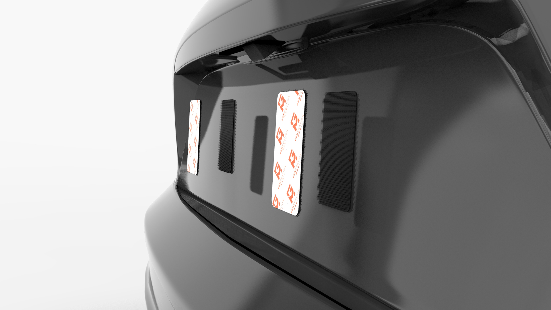 GENMAG Portatarga Auto Universale Senza Cornice - Set Per 2 Targhe Anteriore/Posteriore - Adesivo Forte, Design Invisibile - Foto 9