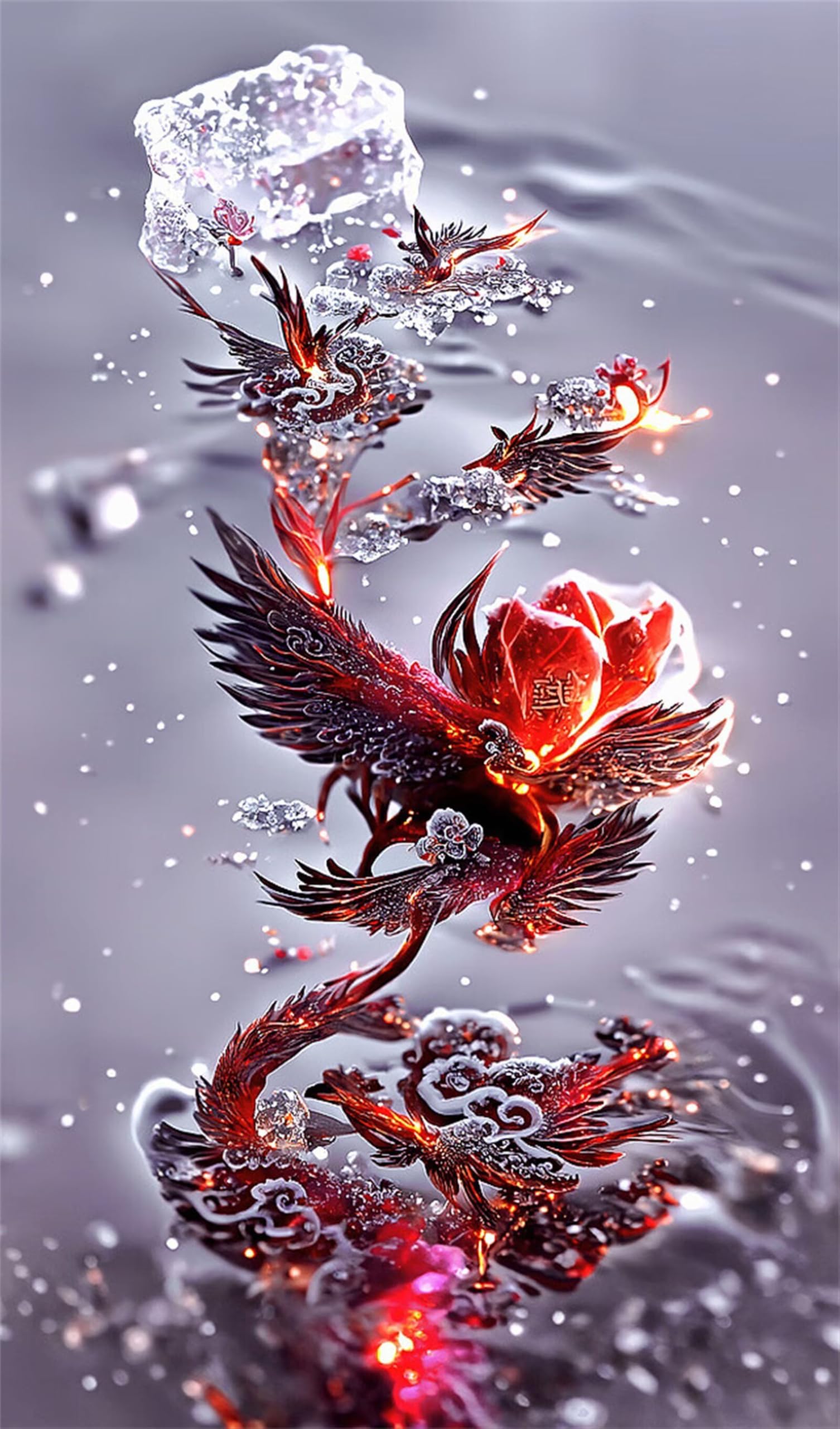 Puzzle dla dorosłych, 1000 elementów, Red Phoenix Artwork Puzzle 75 x 50 cm, kolorowe puzzle "zrób to sam" do dekoracji domu, rodzinne puzzle dla początkujących i dzieci