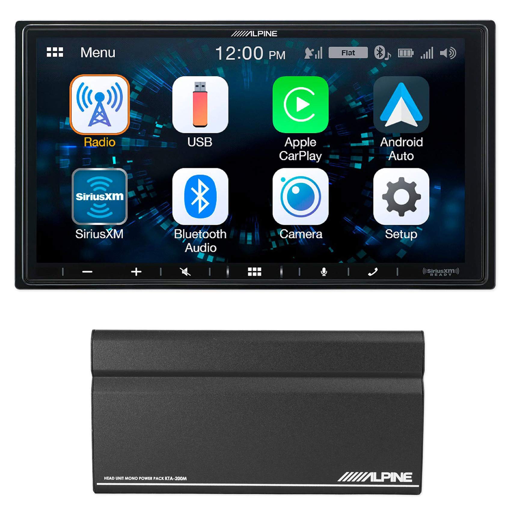ALPINE iLX-W650 7" Digital Media Bluetooth Carplay Receiver+KTA-200M Power Pack