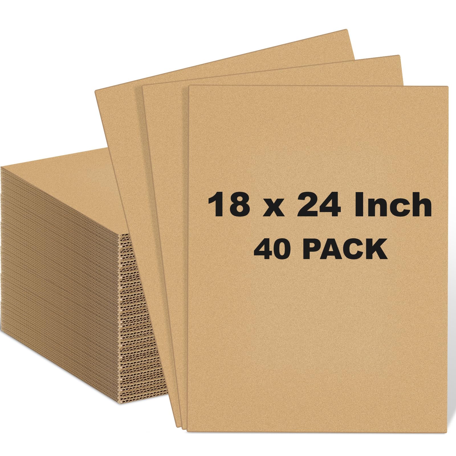 Henoyso 40 Pack 18 X 24 Inch Brown Cardboard Sheets