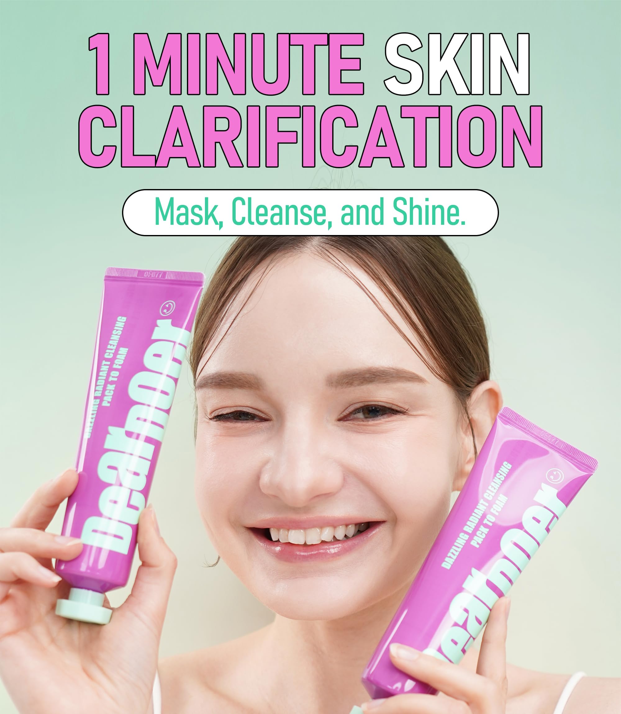 Amazon.com : Dear Doer Dazzling Radiant Cleansing Pack to Foam – 3