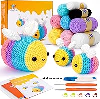 Vista 7 de Crochetta Kit de ganchillo para principiantes, kit de inicio de ganchillo para principiantes con tutoriales en video paso a paso, kit de ganchillo