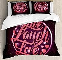 Vista 258 de Ambesonne Juego de funda de edredón de pesca, lubina de boca grande atrapando un bocado en espray de agua, imagen salvaje, juego de cama decorativo