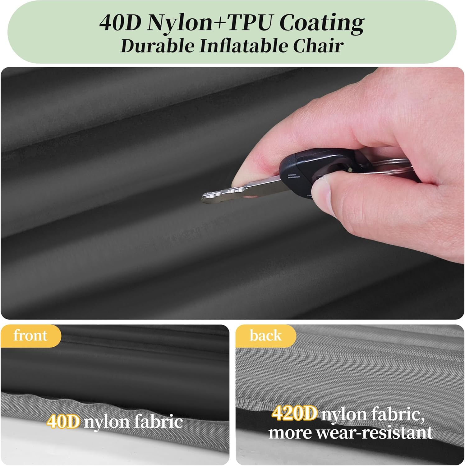 Inflatable Stadium Seats, Portable Bleacher Seat with Back Support, Foldable and Lightweight Chairs for Sporting Events/Camping, Stadium Seats with Storage Bag Lounge Chair