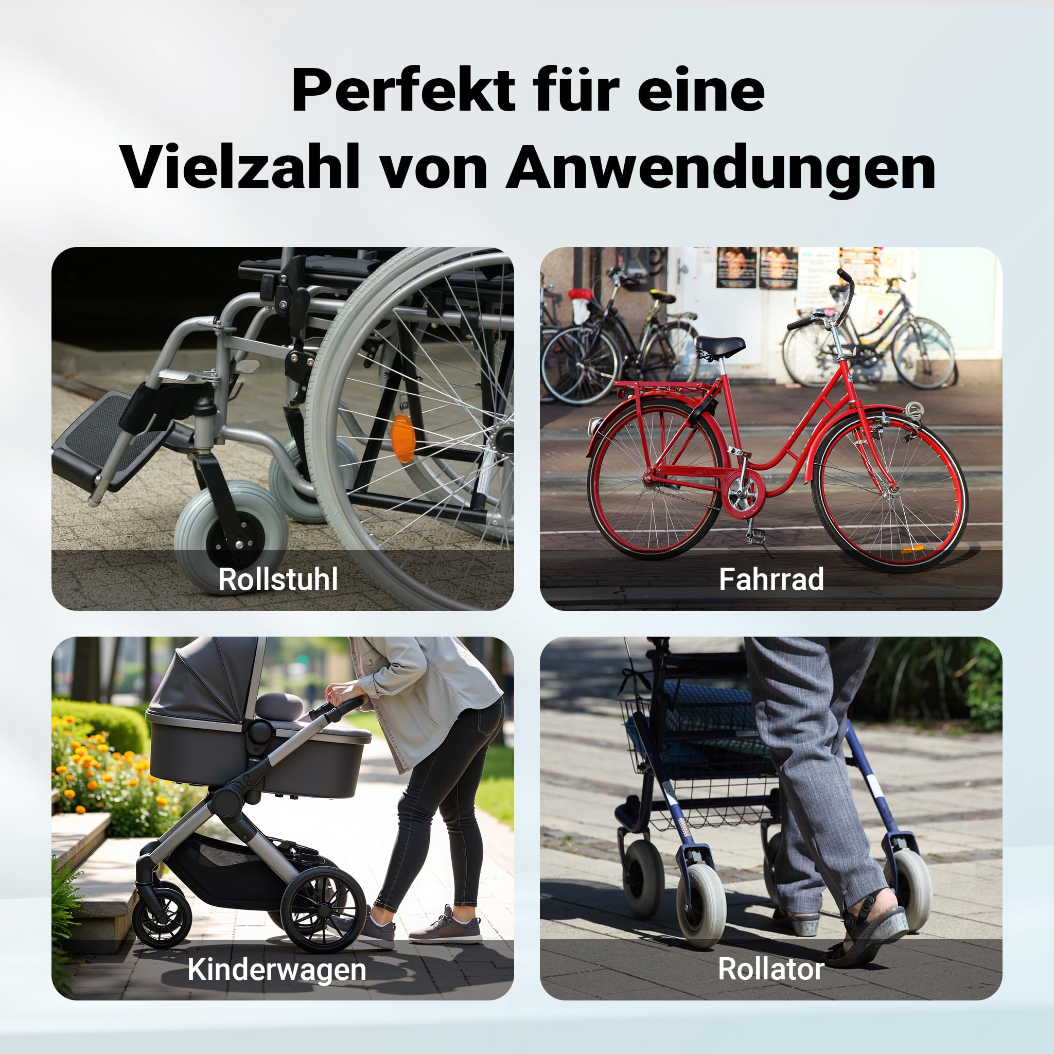 Wiltec Rollstuhlrampe faltbar 62 cm 270 kg, Mobile Auffahrschiene als Rollirampe, Aluminium Kofferrampe, Flachrampe klappbar