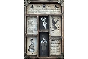 Rustic Edgar Allan Poe Cabinet of Curiosities