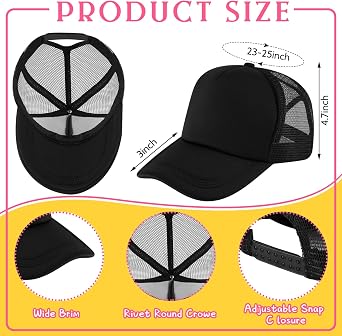 Hercicy 40 Pack Sublimation Blank Trucker Hat Bulk Wholesale Mesh Baseball Cap for Women Men DIY Hat Bar Party