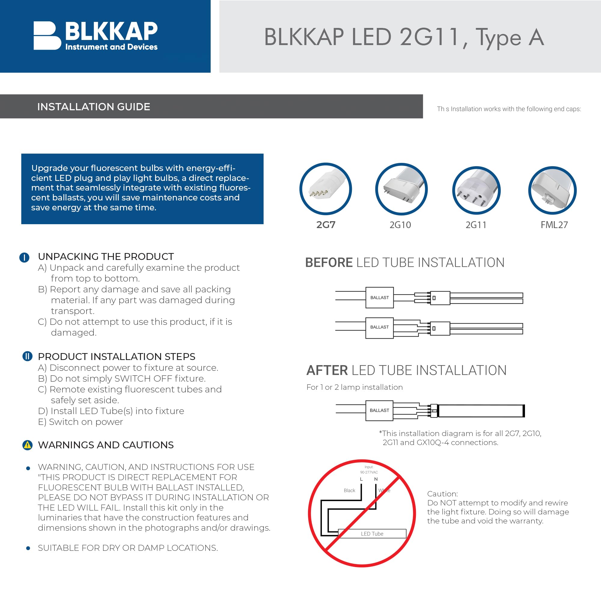 life Lampadina Led 2g11 10w A 4 Pin Bianco Caldo