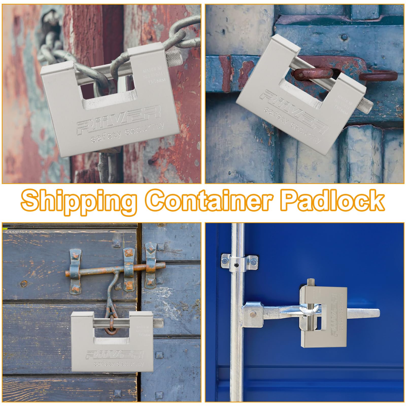 VIDETOL 2 Pcs Container Padlock with Keys, 74mm Heavy Duty Security ...