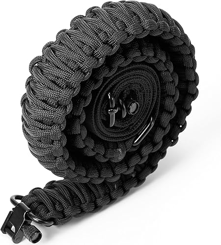 Sgorlds Eslinga de rifle de dos puntos con giros, escopeta de longitud ajustable para deportes al aire libre