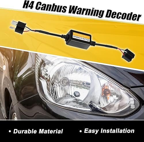 Miniatura 2 de X AUTOHAUX 1 par H4 LED coche faro canbus decodificador errores libre de advertencia resistencias decodificador reemplazo anti parpadeo resistor