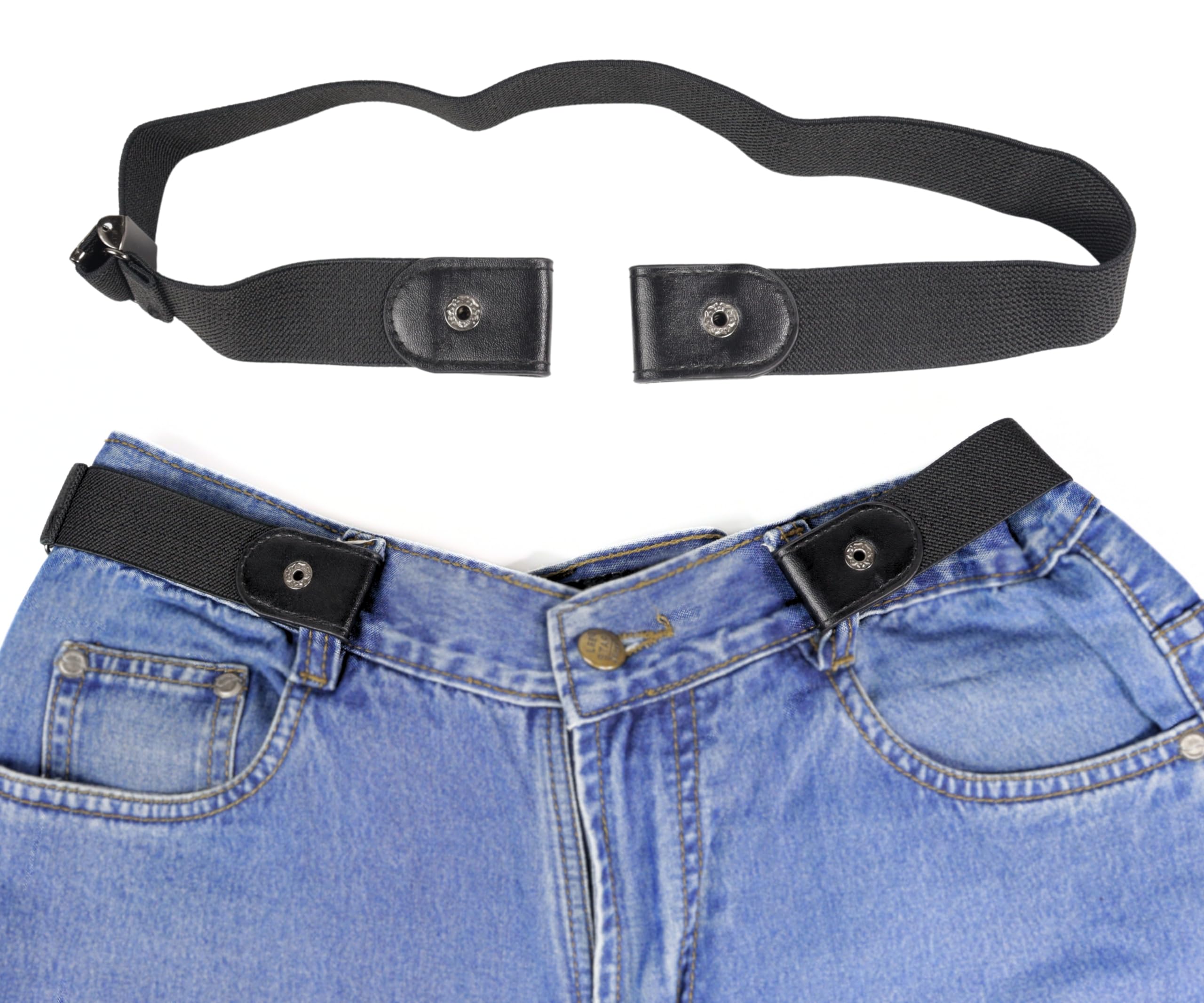 Elastic Women Belt For Jeans Pant | Buckle Free Adjustable Strectchable Waist Belts,Size 24 to 38 inch-image-35