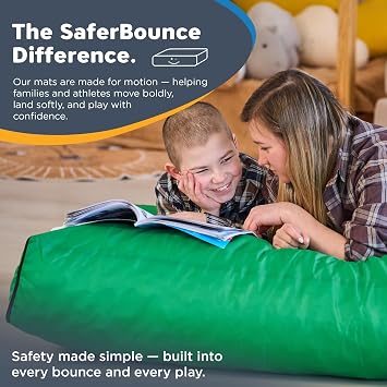 SaferBounce Sensory Crash Pad for Kids | Big 152 x 152 cm Or 122 x 91 cm | Autism Crash Mat for Children | Soft Landing for Jumping & Play | Crashpad | Giant Kids Foam Mat | Climbing & Gymnastics