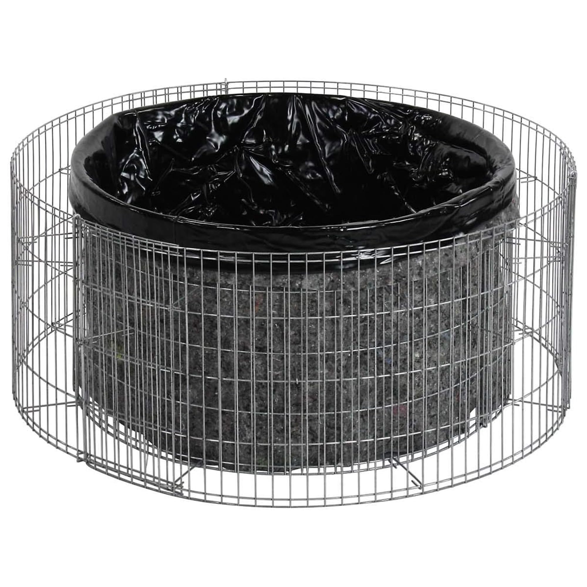 bellissa ‎‎– Gabionen-Hochteich Bausatz mit 160 L Füllvolumen rund 92x92x40 cm – Garten Zubehör DIY-Kit mit Gabionen, Teichfolie und Trenn-Vlies - Wetterfest & langlebig für Zierteiche & Biotope