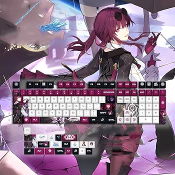 【美品】崩壊スターレイル カフカ メタニカルキーボード 108キー水晶紅酒軸 Amazon | 崩壊スターレイルグッズ カフカ Kafka 三月なのか キー