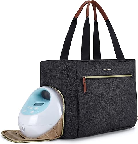 Miniatura 11 de Mochila con bomba de lactancia y bolsa para pañales mommore con funda para laptop de 15 pulgadas, se adapta a la mayoría de los extractores de leche