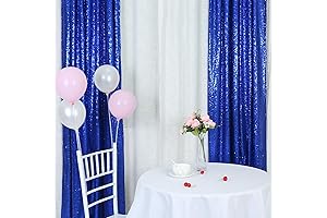 TRLYC Royal Blue Sequin Backdrop Curtain: Electrify Your Ambiance with Shimmering Elegance