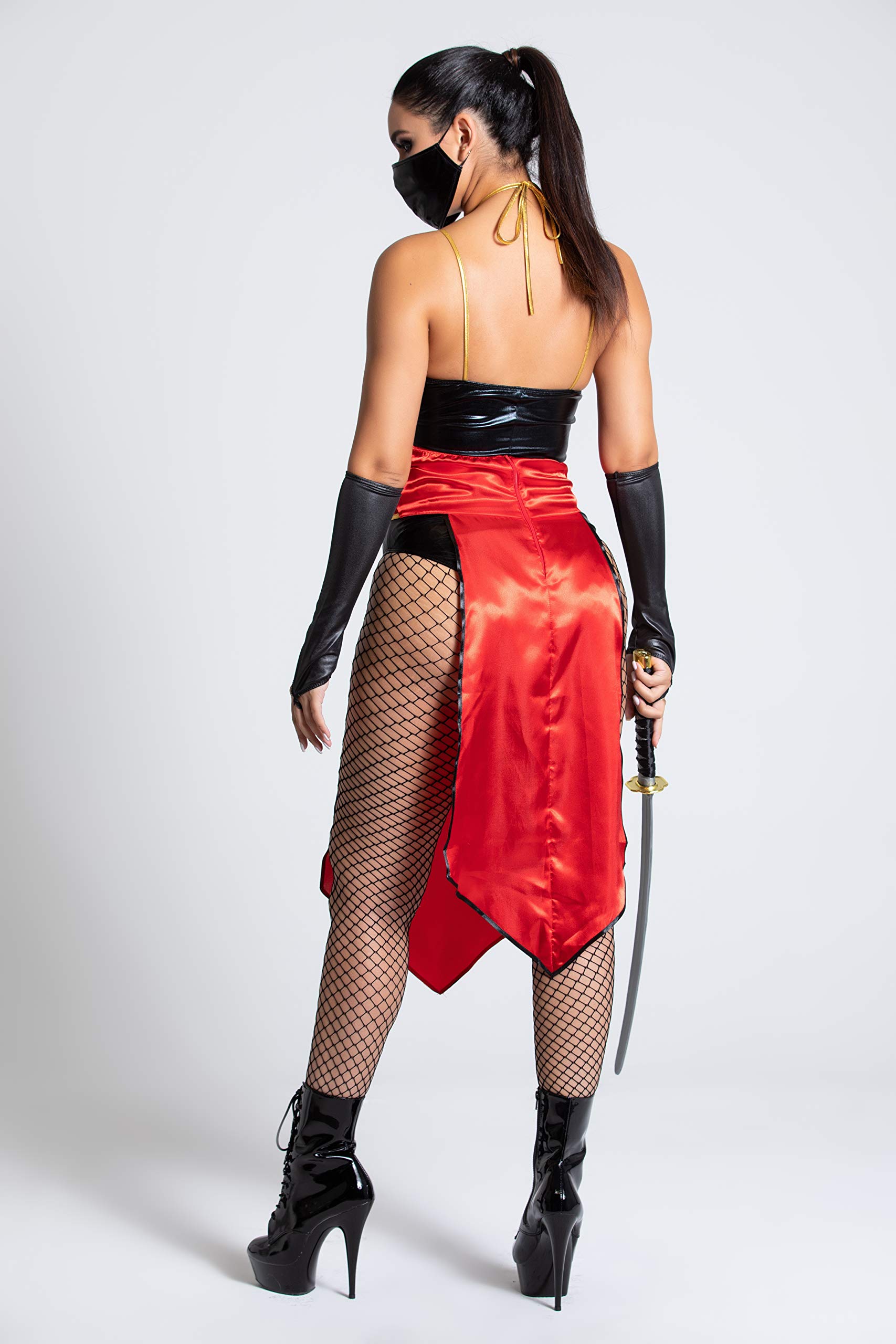 Yandy Exclusive Mystic Darkness Sexy Assasin Cosplay Warrior Ninja Costume: Large