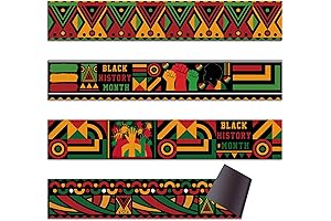 24 Pcs Black History Month Magnetic Bulletin Board Border