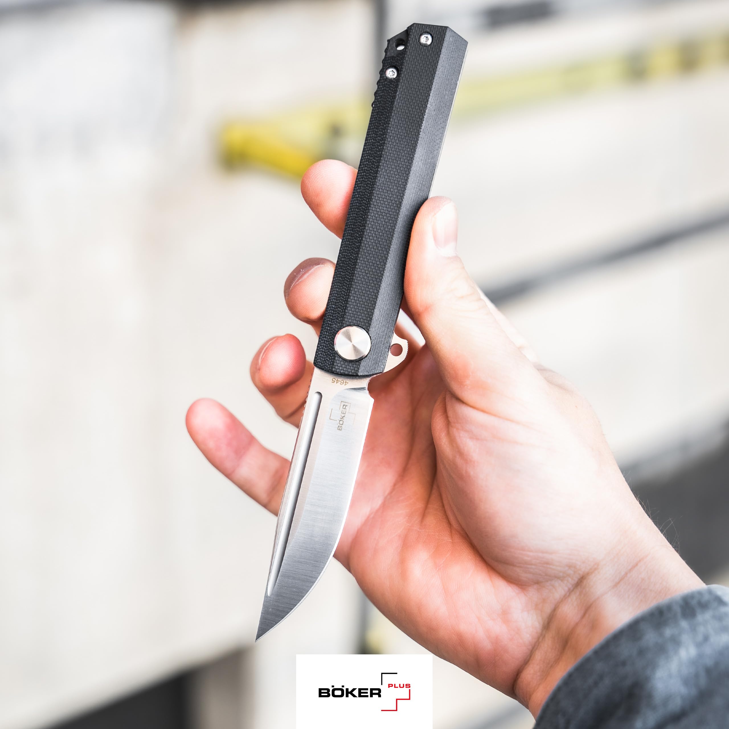 BÖKER PLUS® Cataclyst 42 - extra scharfes Slipjoint Einhand-Messer - Outdoor EDC Klappmesser 42a konform - kleines G10 Flipper Taschenmesser in Geschenk-Box (Cataclyst 42)