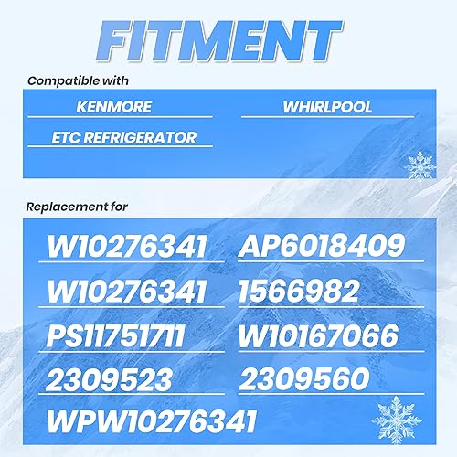 Miniatura 2 de Kojem W10276341 - Estante de vidrio para refrigerador compatible con Whirlpool Kenmore Refrigerador Reemplazo para AP6018409 W10276341 1566982