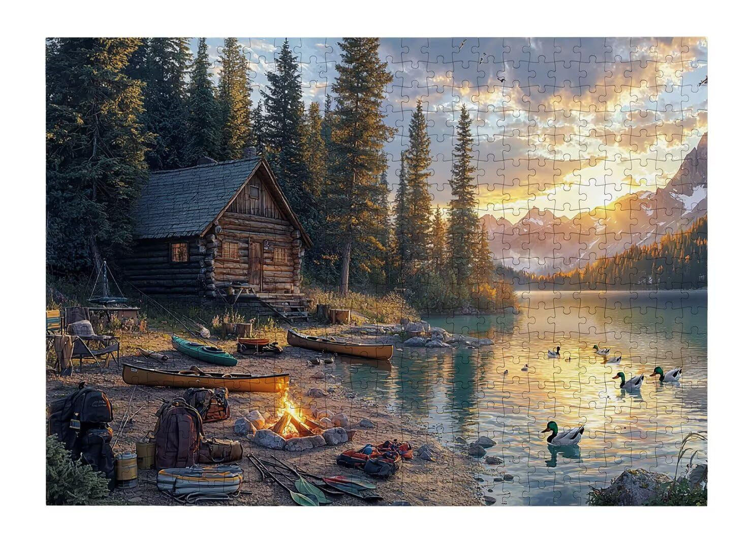 1500 sztuk puzzli dla dorosłych, puzzle nad jeziorem - 4425