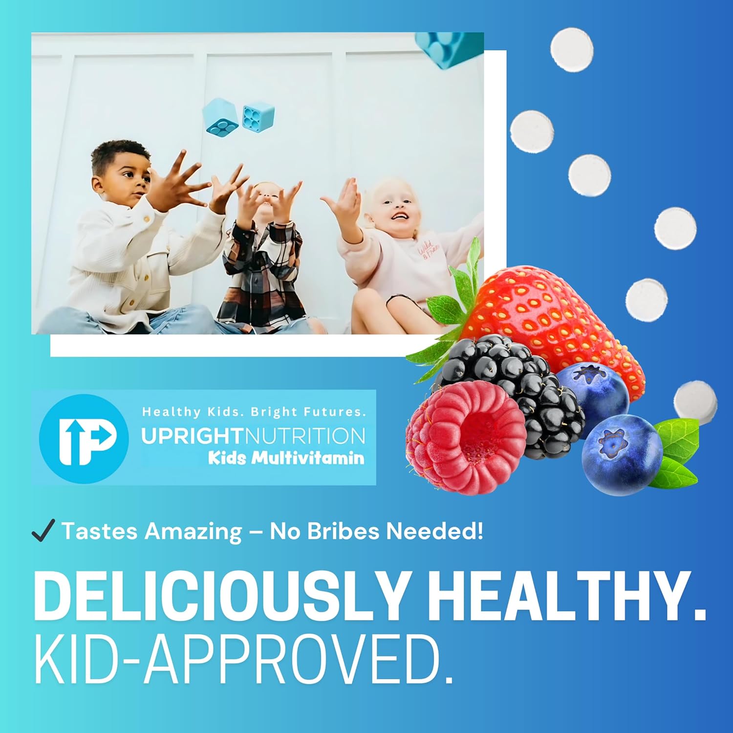 Children's Multivitamin | 30 Day Supply | Chewable, Sugar-Free | 17+ Essential Vitamins & Minerals with 50mg of Fruits & Veggies - Image 6