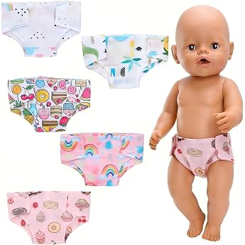Miunana 5 Babypuppe Windeln f r 36cm Baby Puppen Einstellbare Puppenwindeln