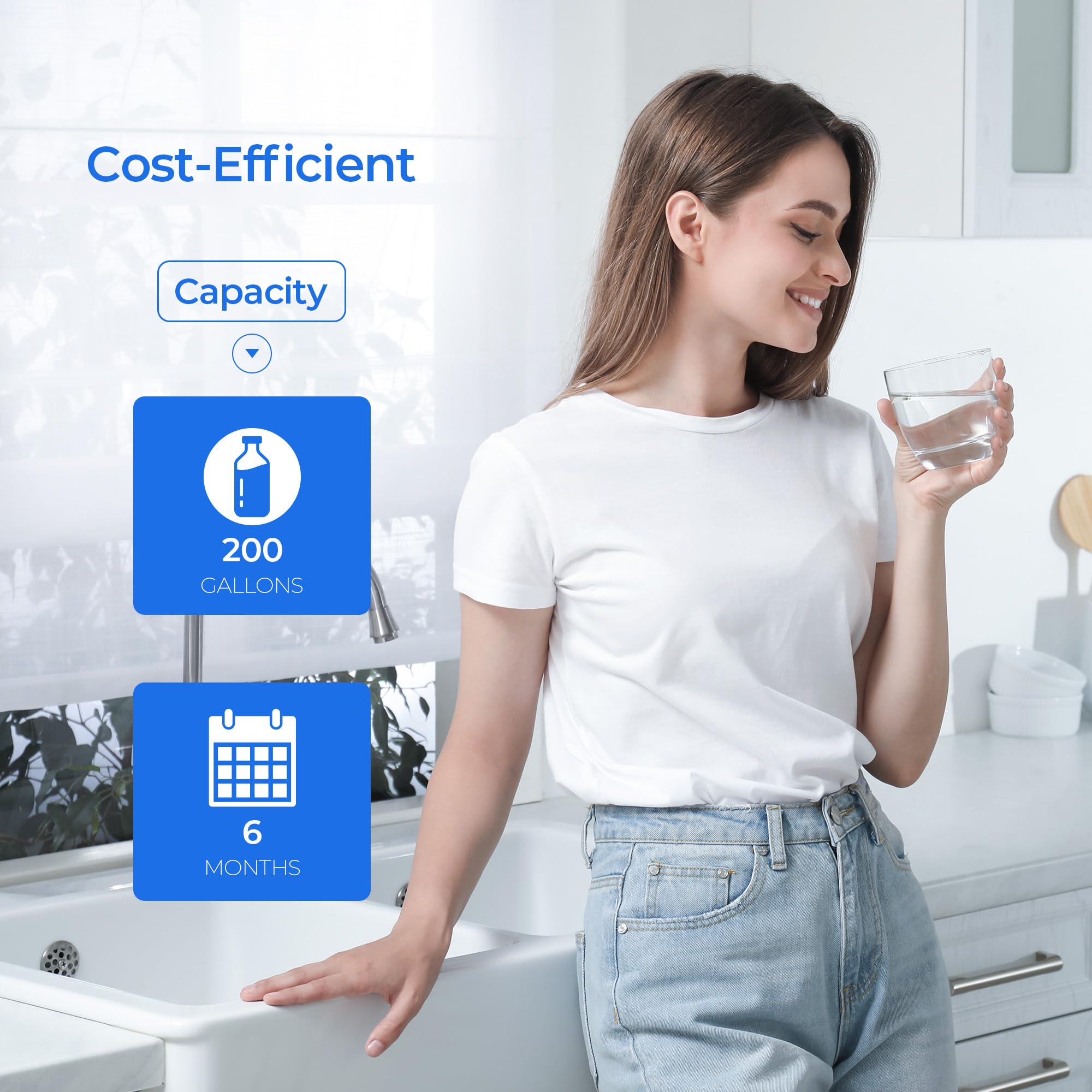 4874960100 Water Filter Replacement for Blomberg Beko 4874960100 Water Filter white 1 Pack — view 8