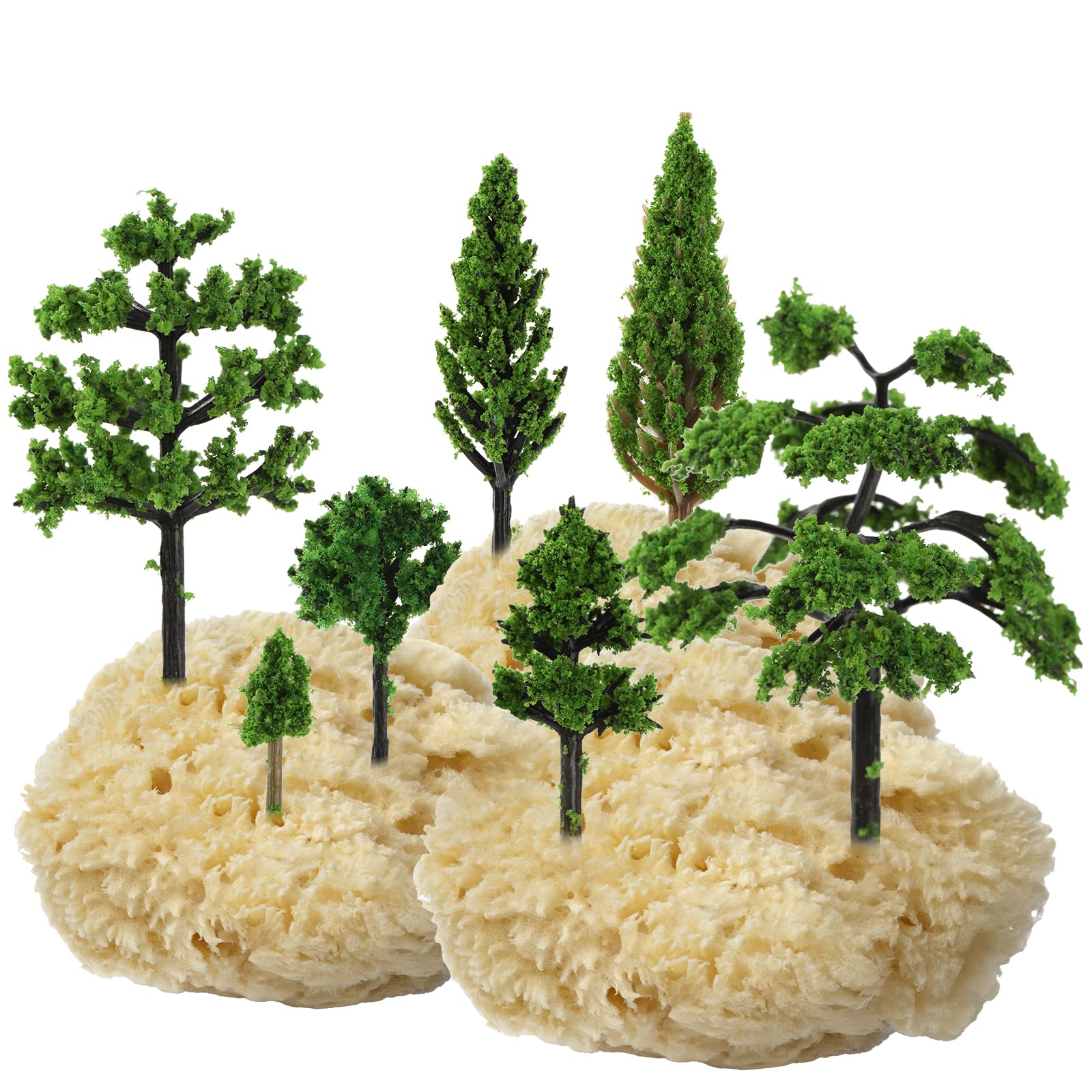 Lyellfe 80 Pieces Model Trees, 1-2.7 inch Mixed Model Tree - Image 4