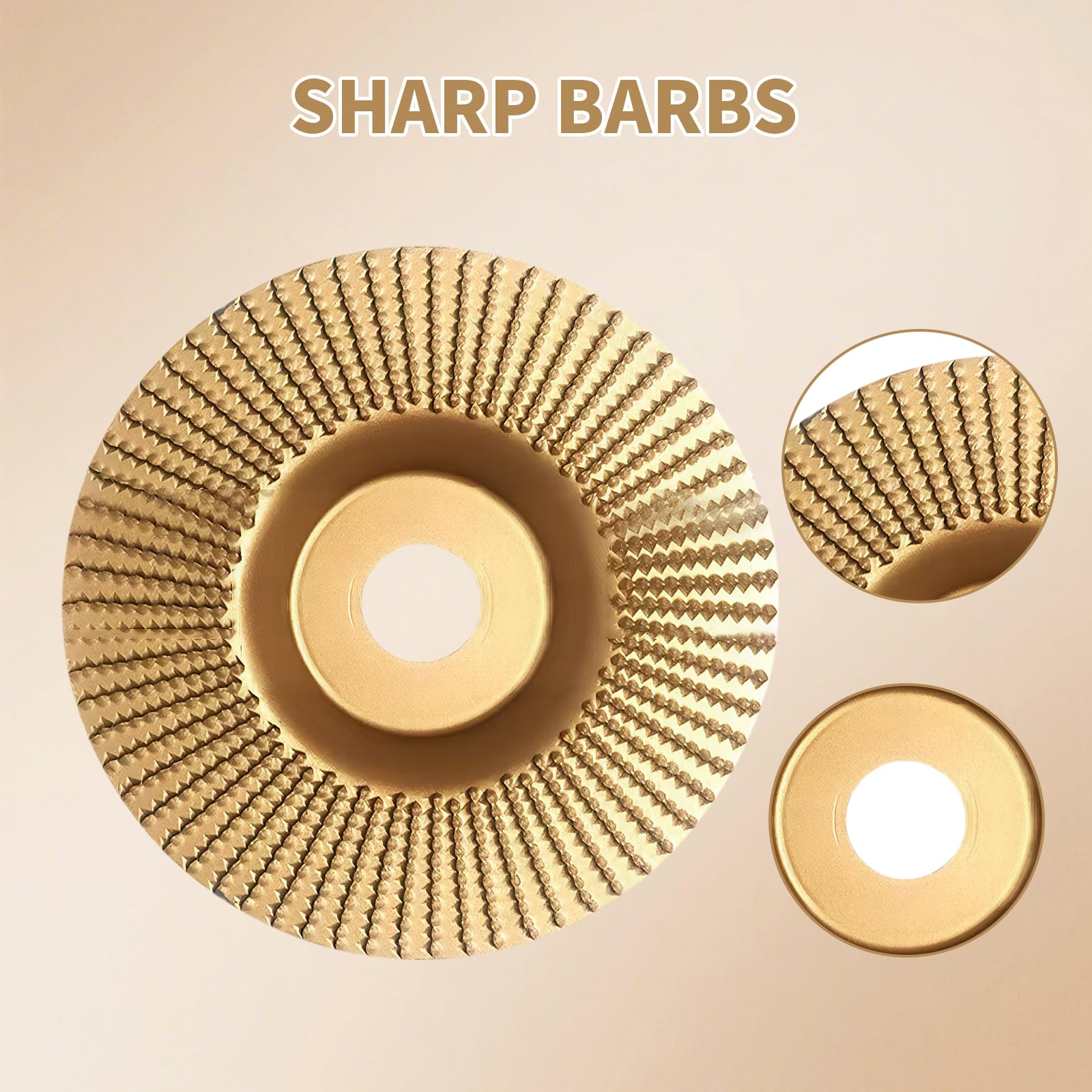 2 dischi abrasivi per legno da 125 mm per smerigliatrice angolare, disco abrasivo per legno in acciaio, disco da intaglio per legno per lavorazione del legno, forme, levigatura e intaglio