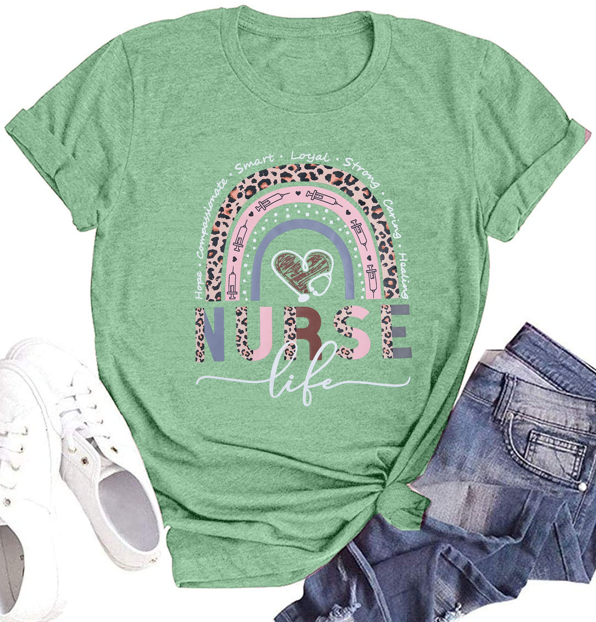 Vilovenurse Life Shirt Women Nurse Tee School Nurse Tshirt Nurse