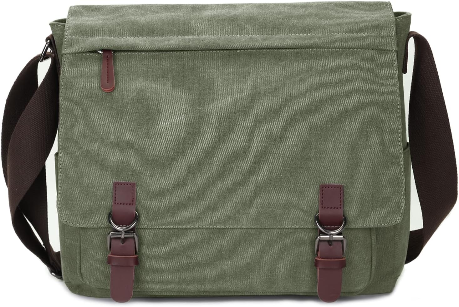 Canvas Messenger Bag for Men Women,Travel Satchel Shoulder bag 15.6 Inch Laptop Bag briefcase Business